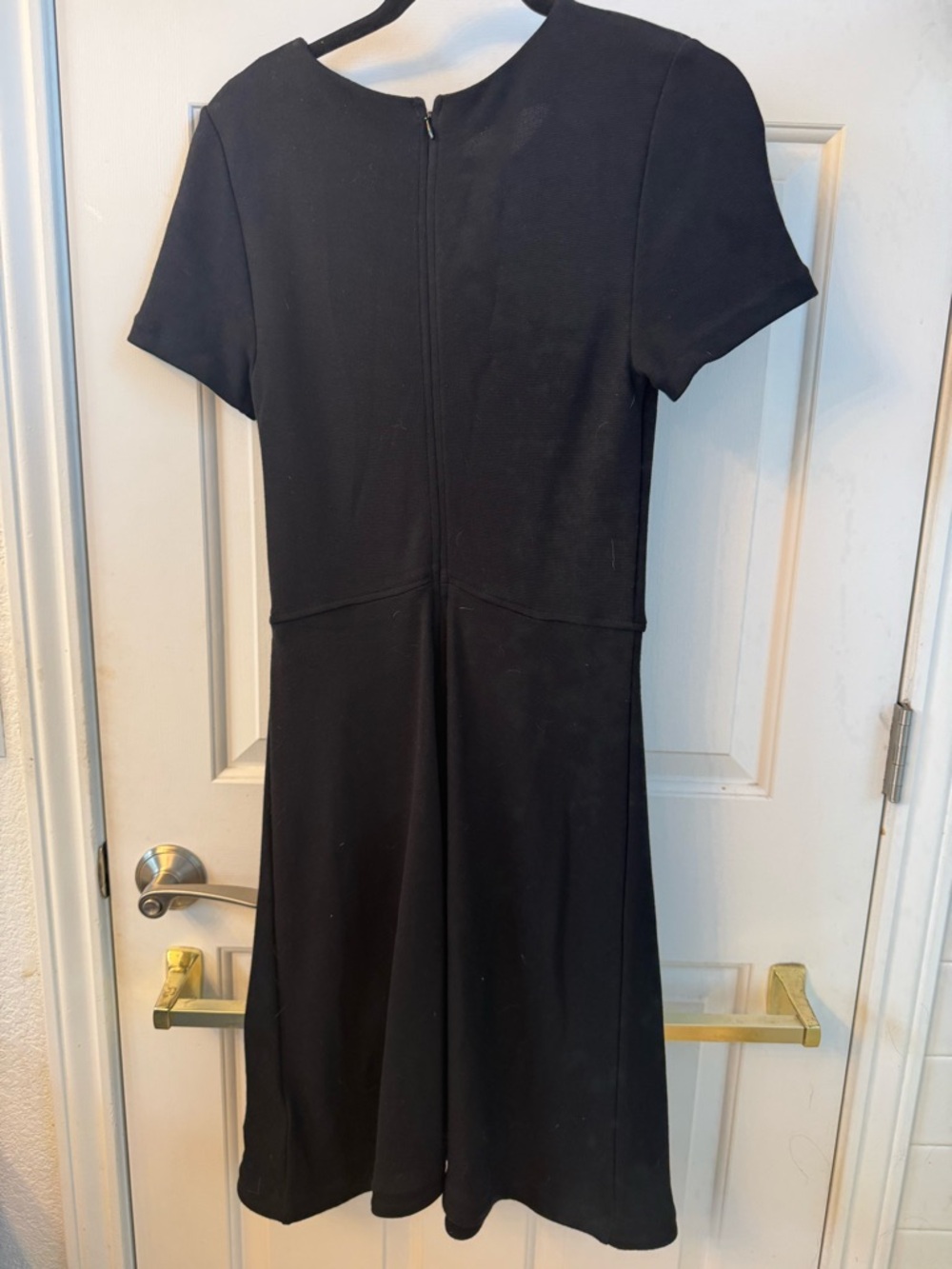 Madewell Black Short-Sleeve Fit & Flare Dress - Picture 2 of 2